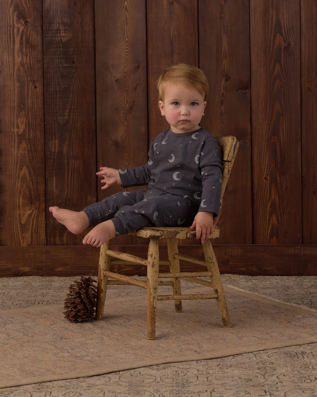 Long Sleeve Tee and Pant Set - Moons
