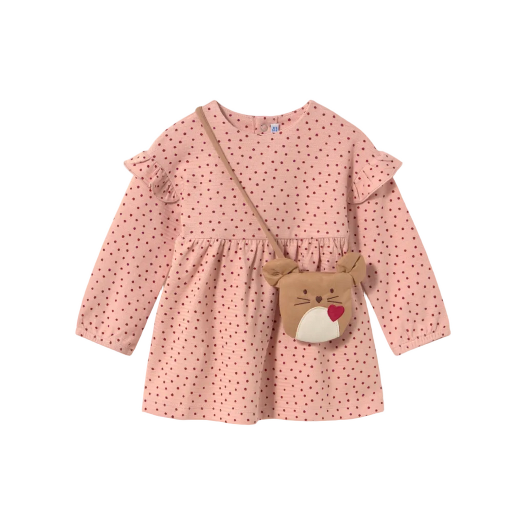 Polka Dot Dress w/ Mouse Bag