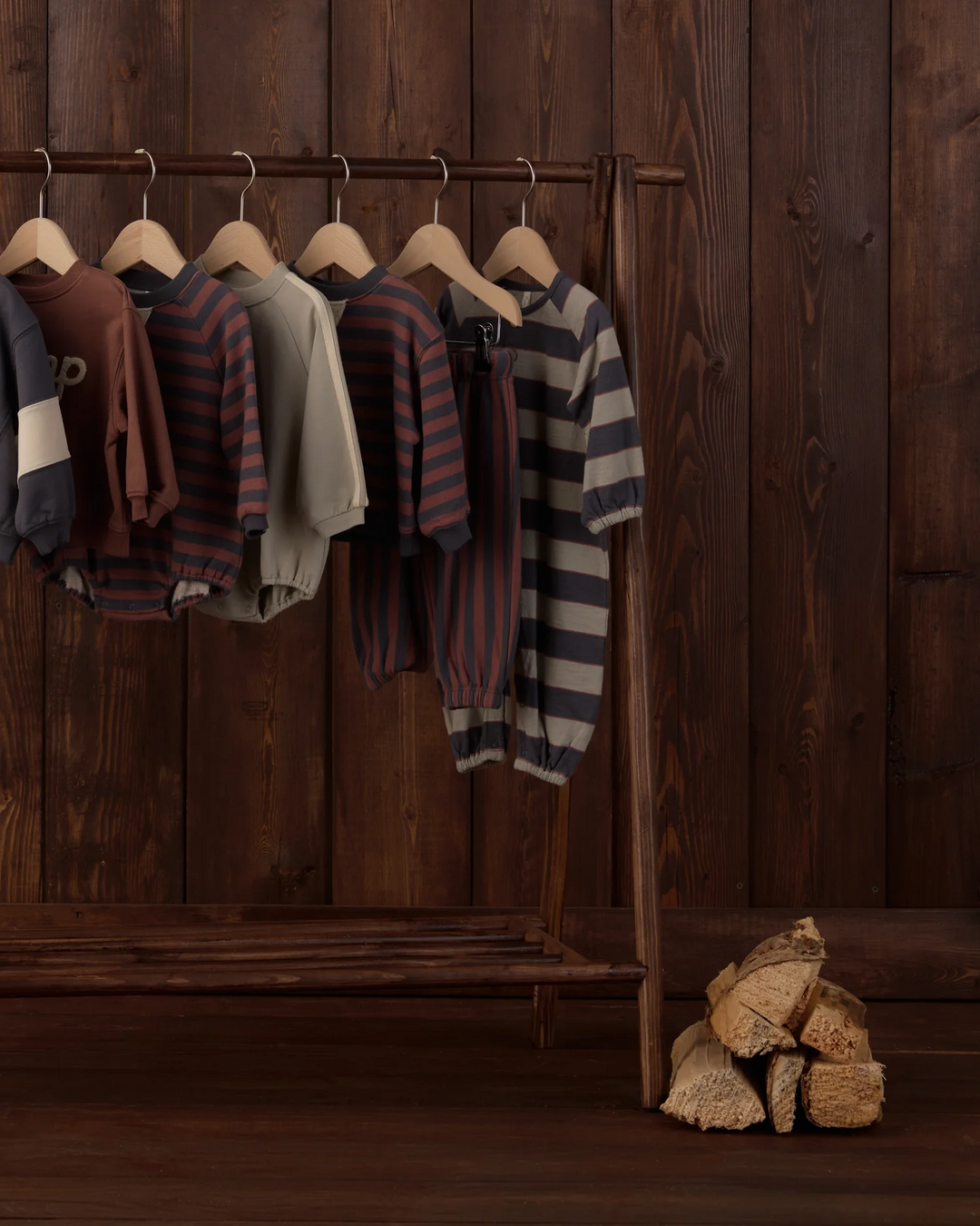 Oversized Crew - Mulberry Stripe