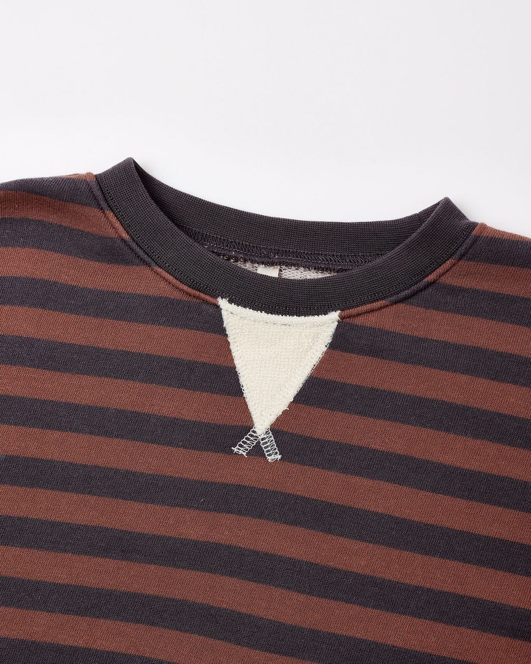 Oversized Crew - Mulberry Stripe