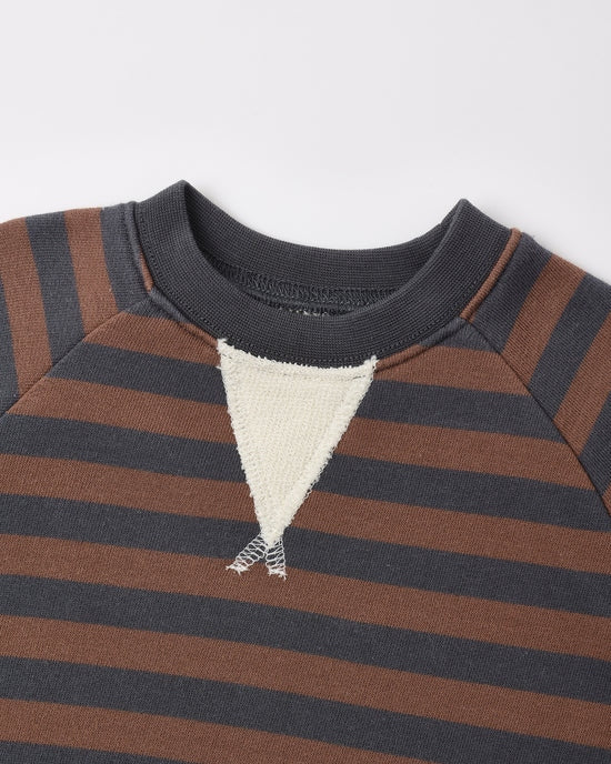 Crew Neck Romper - Mulberry Stripe