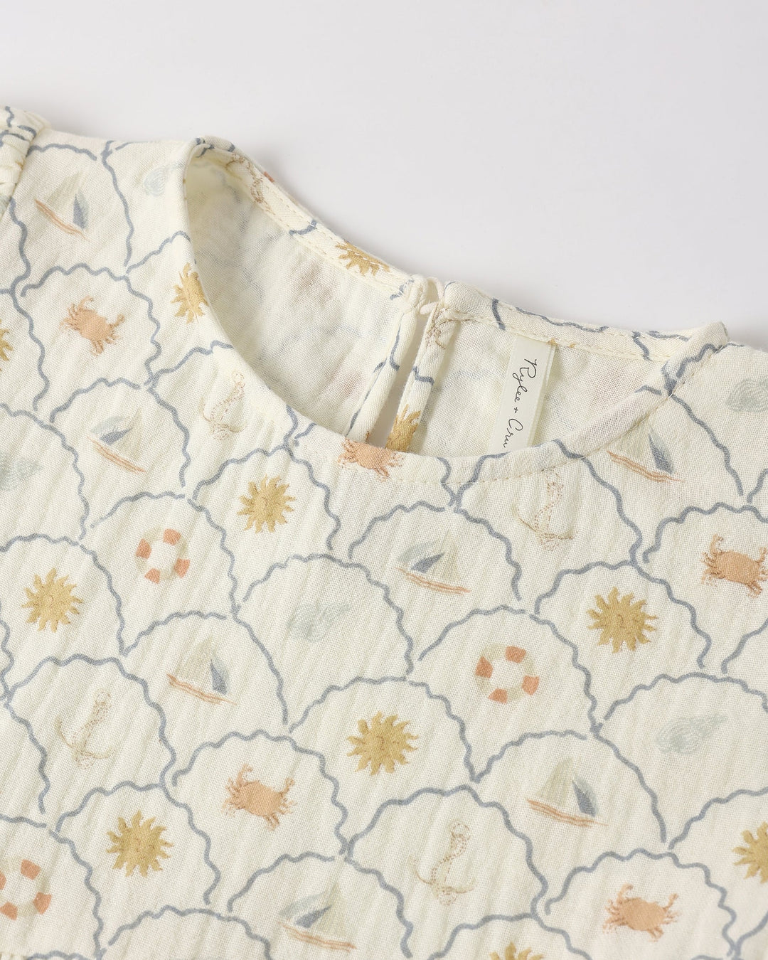 Nautical Ivory Rose Dress