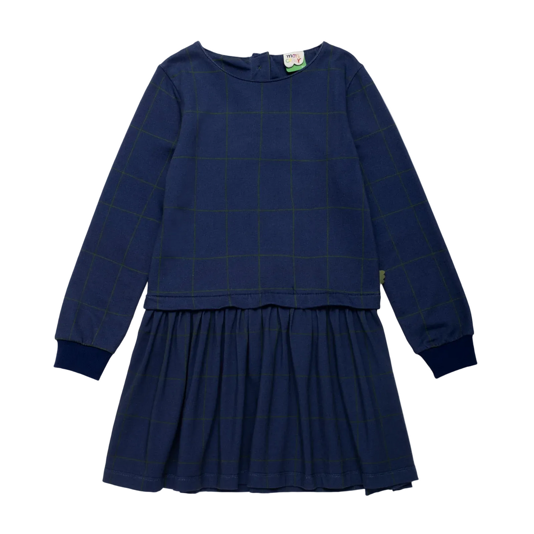 Grid Dress - Beacone Blue