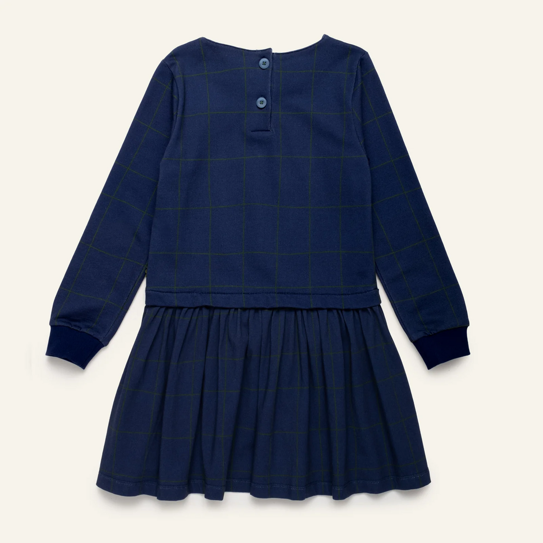 Grid Dress - Beacone Blue