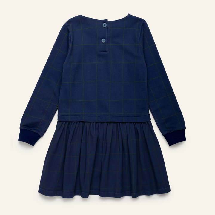Grid Dress - Beacone Blue