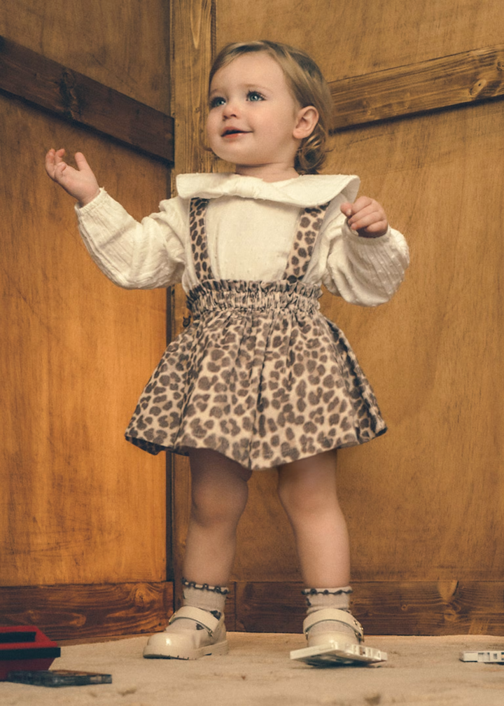 Olivia Leopard Pinafore Set