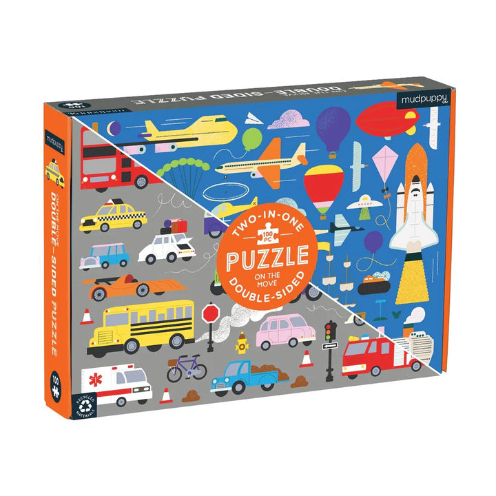 On The Move 100 Piece Double-Sided Puzzle