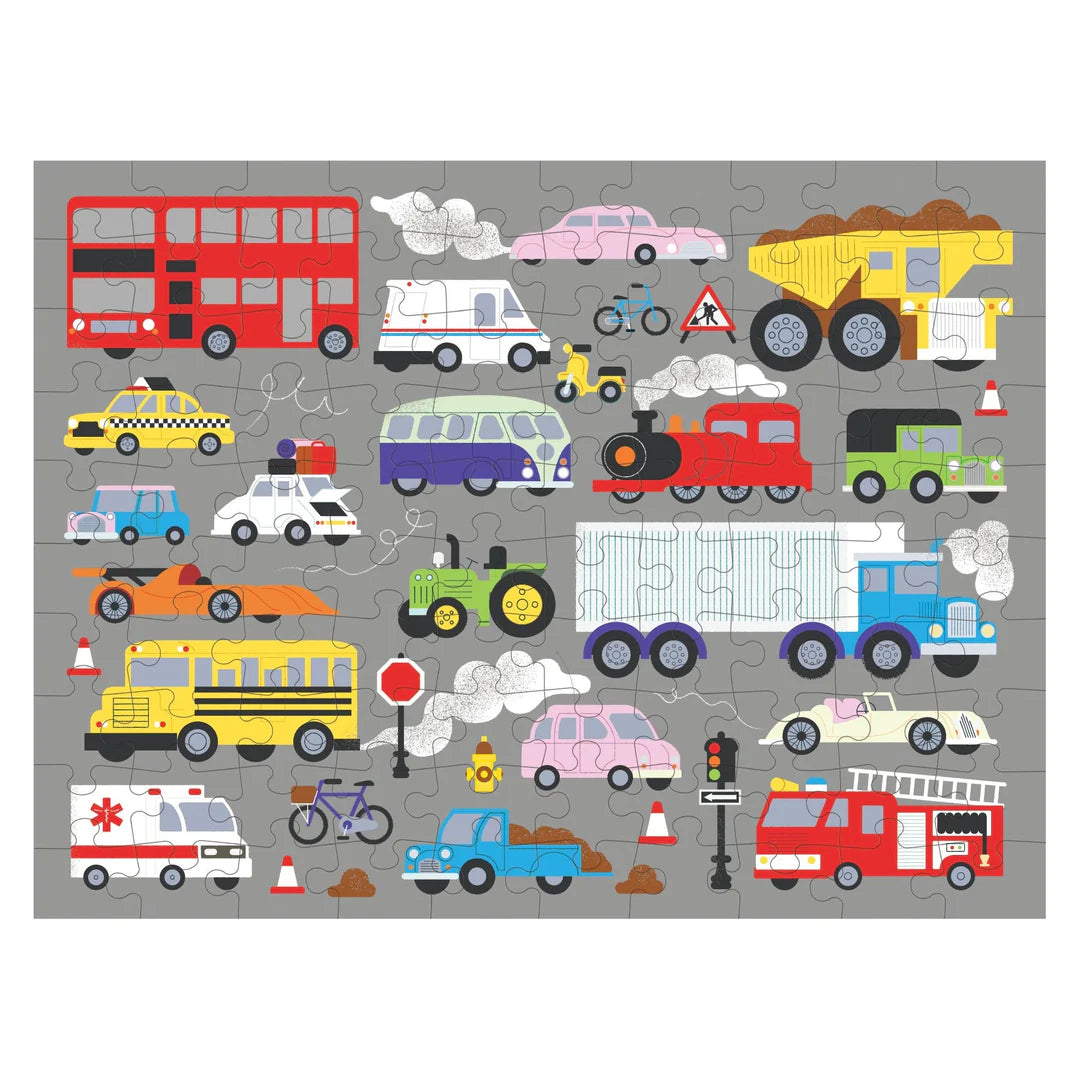 On The Move 100 Piece Double-Sided Puzzle