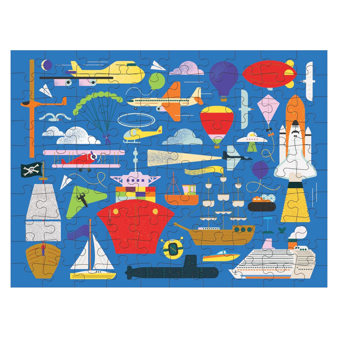 On The Move 100 Piece Double-Sided Puzzle