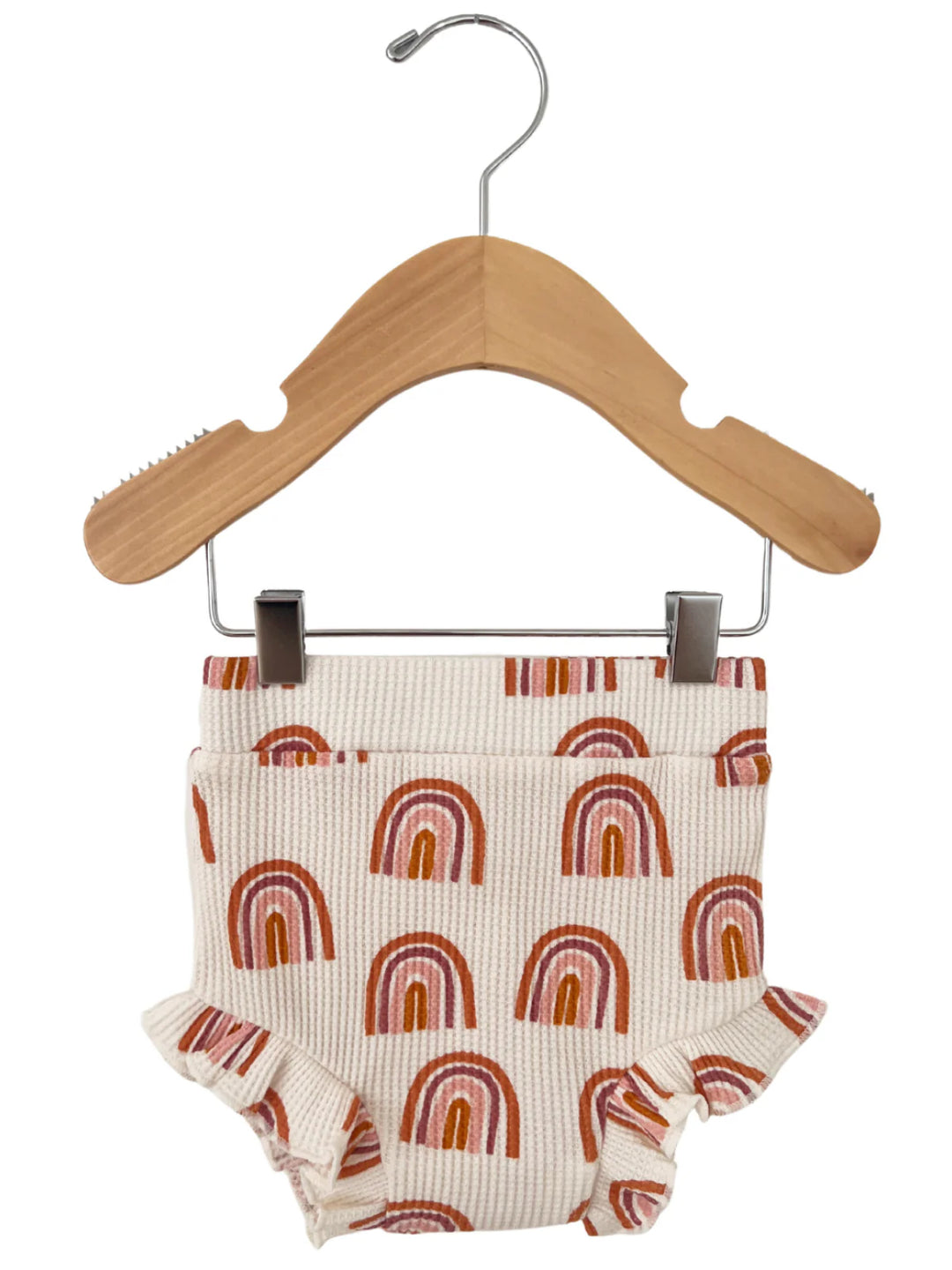 Rust Rainbow Organic Waffle Ruffle Bloomer
