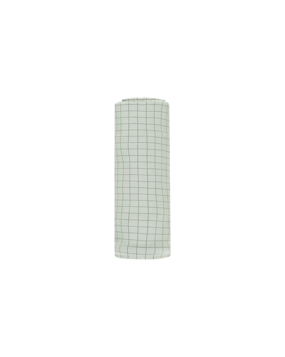 Sage Grid Bamboo Swaddle Blanket