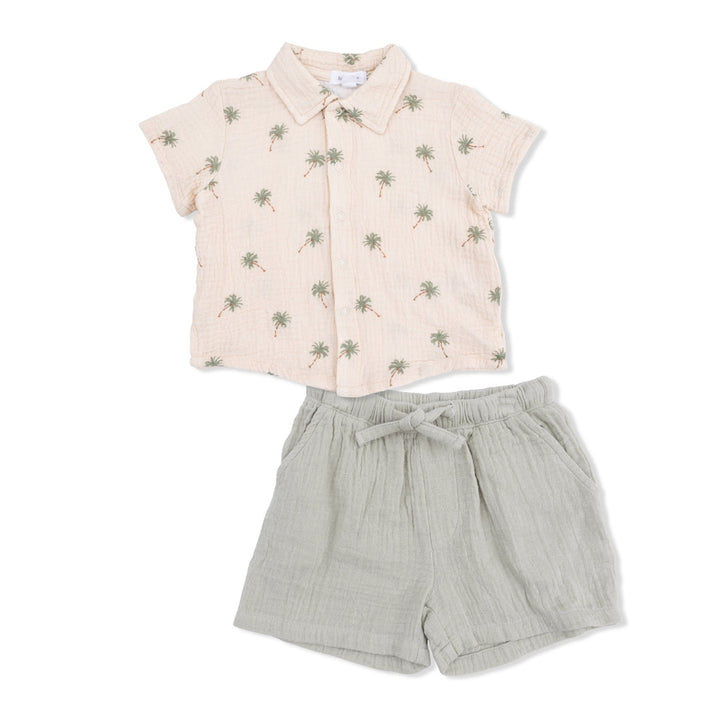 Palm Trees Polo + Short Set