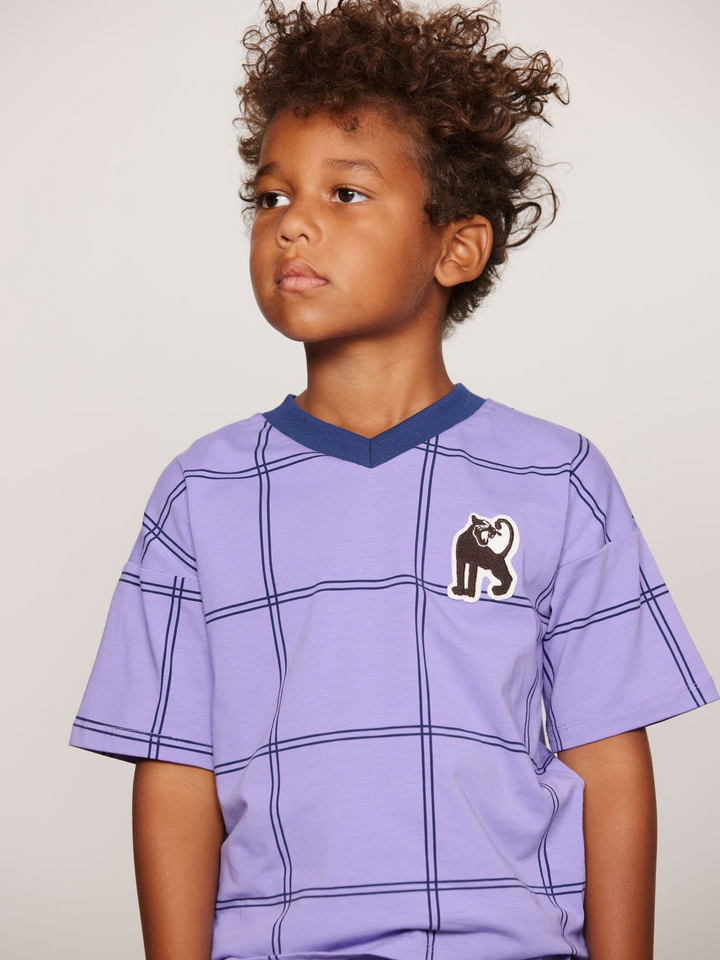 Check Panther Patch Tee - Purple