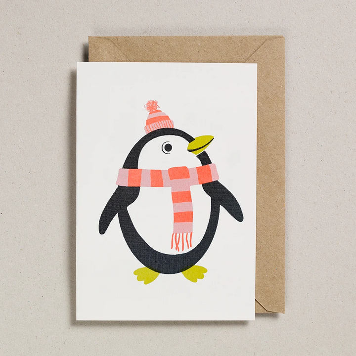 Penguin Paper Balloon Card