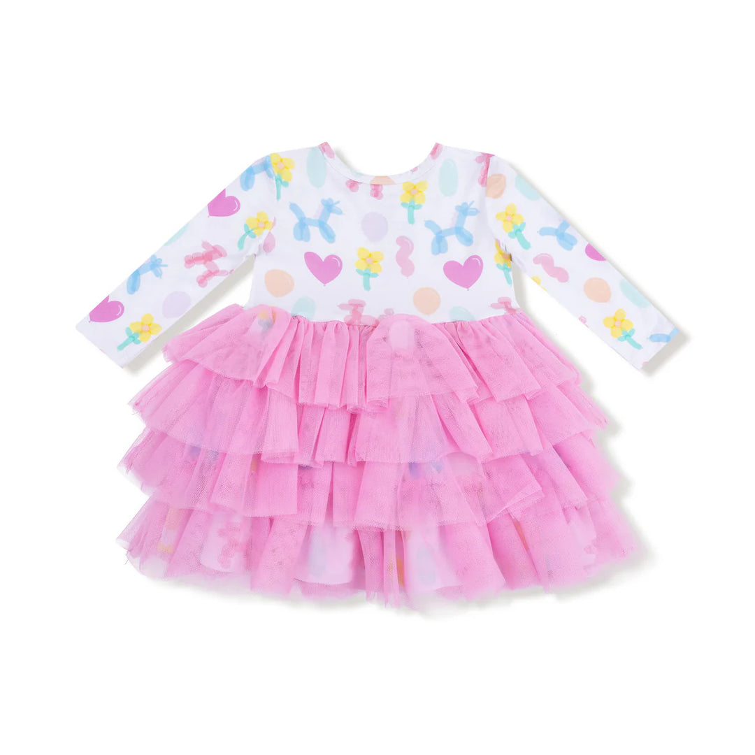 Balloon Animals L/S Twirly Tulle Dress