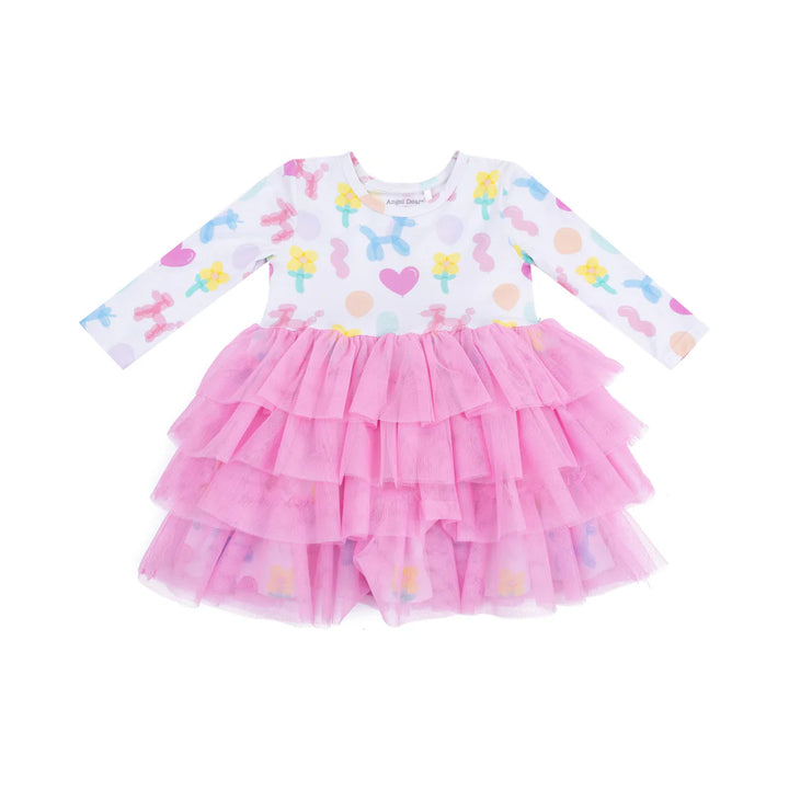 Balloon Animals L/S Twirly Tulle Dress