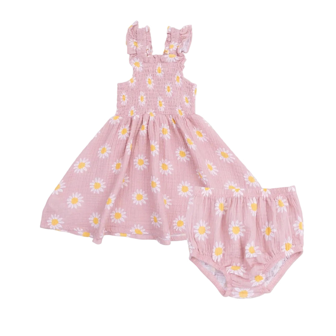 Pink Caitlyn's Daisy Smocked Sundress