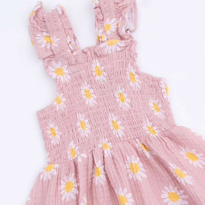 Pink Caitlyn's Daisy Smocked Sundress