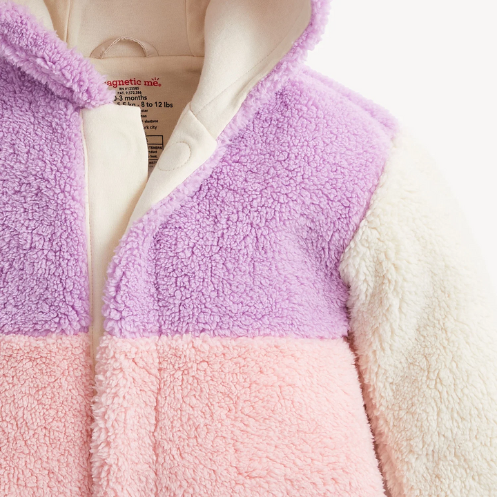 Sherpa Pram Suit - Pink Colorblock