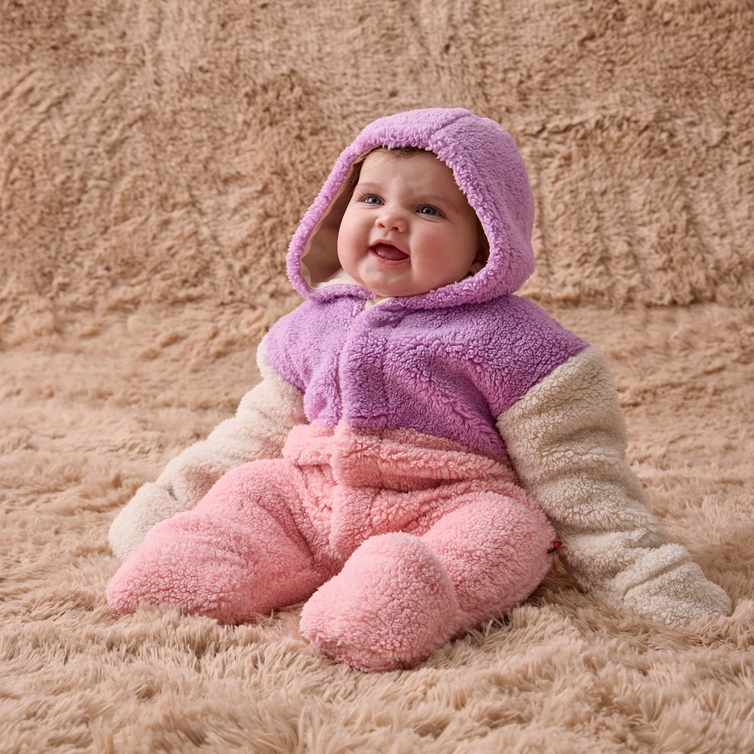 Sherpa Pram Suit - Pink Colorblock