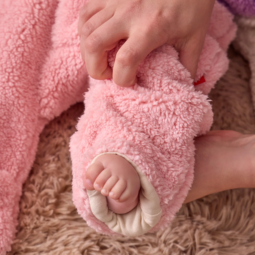 Sherpa Pram Suit - Pink Colorblock
