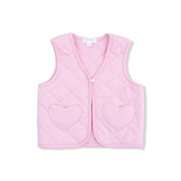Romance Rose Quilted Vest w/ Heart Pocket