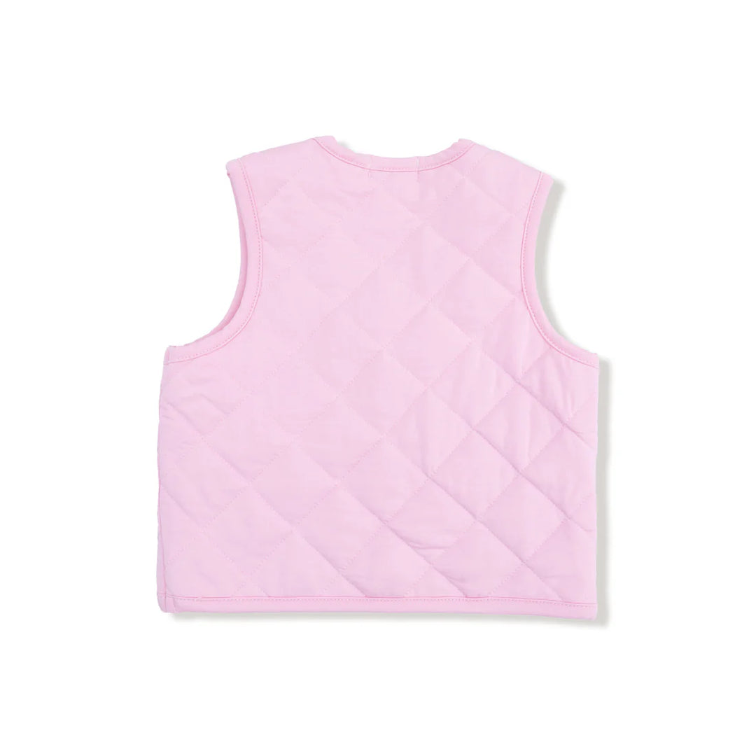 Romance Rose Quilted Vest w/ Heart Pocket