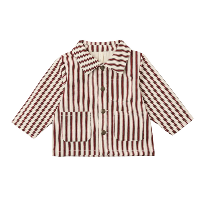 Utility Jacket - Black Cherry Pinstripe