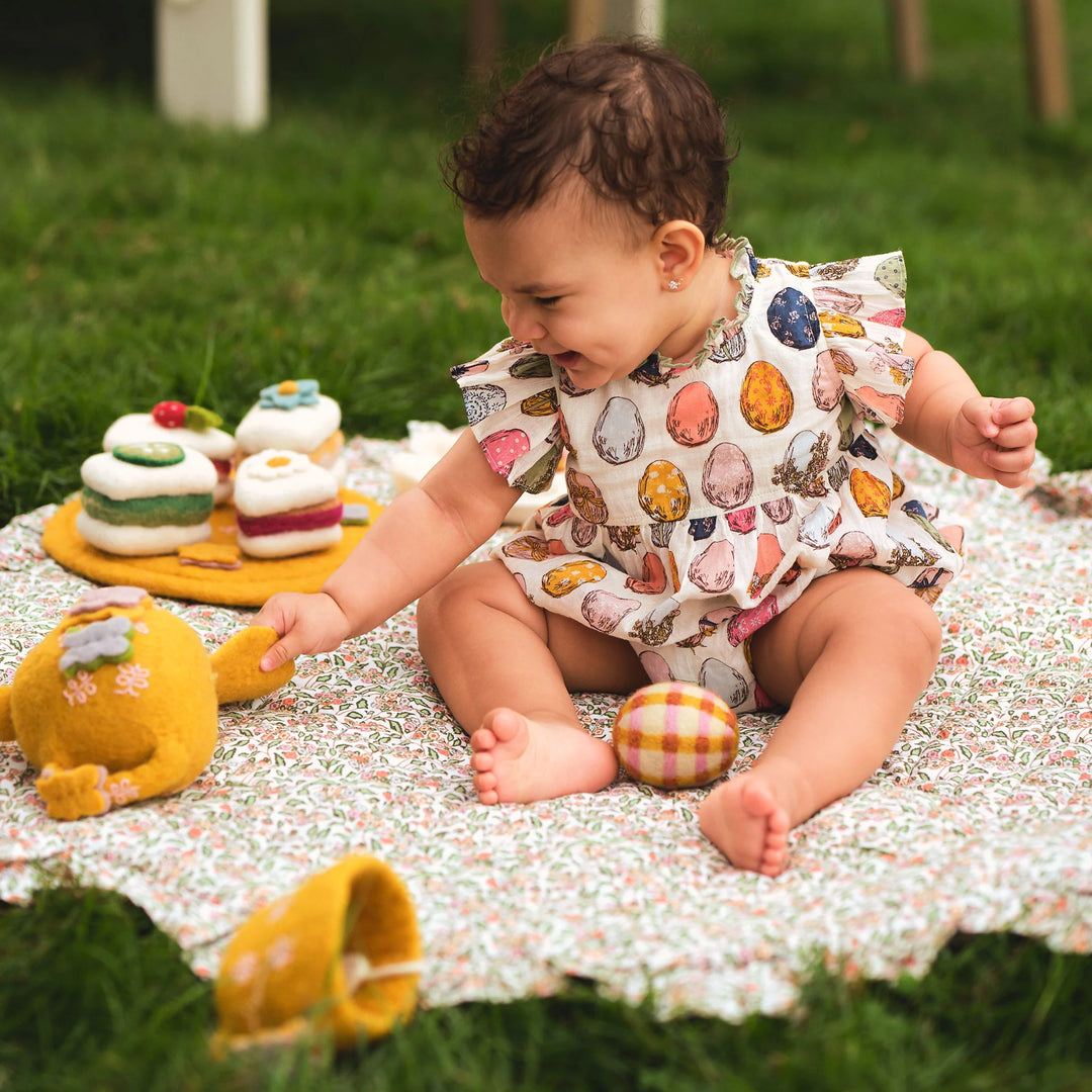Multicolor Eggs Jennifer Bubble Romper
