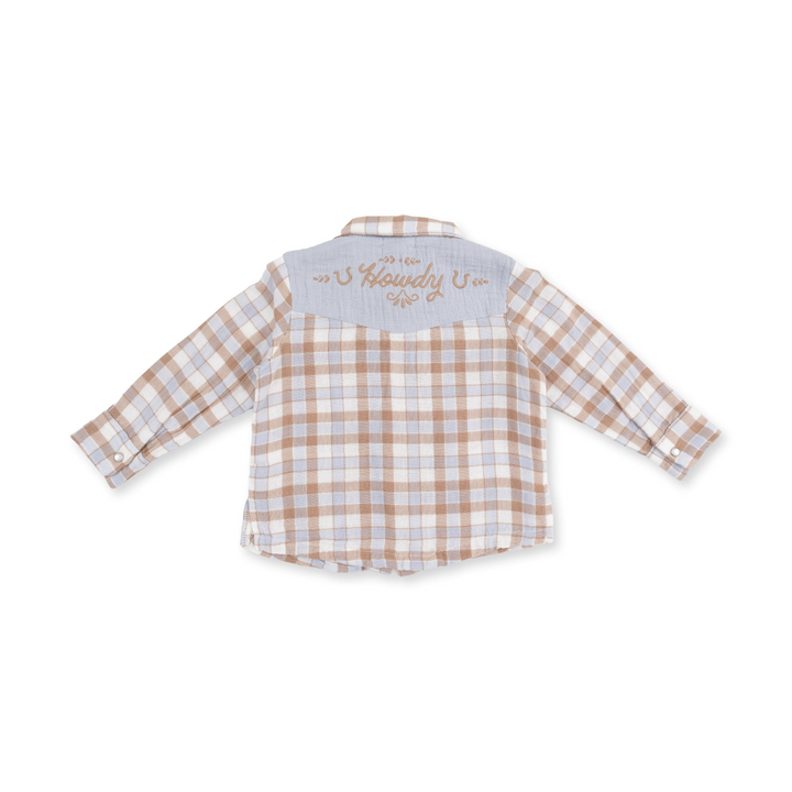 Willie Shirt - Blue Western Plaid