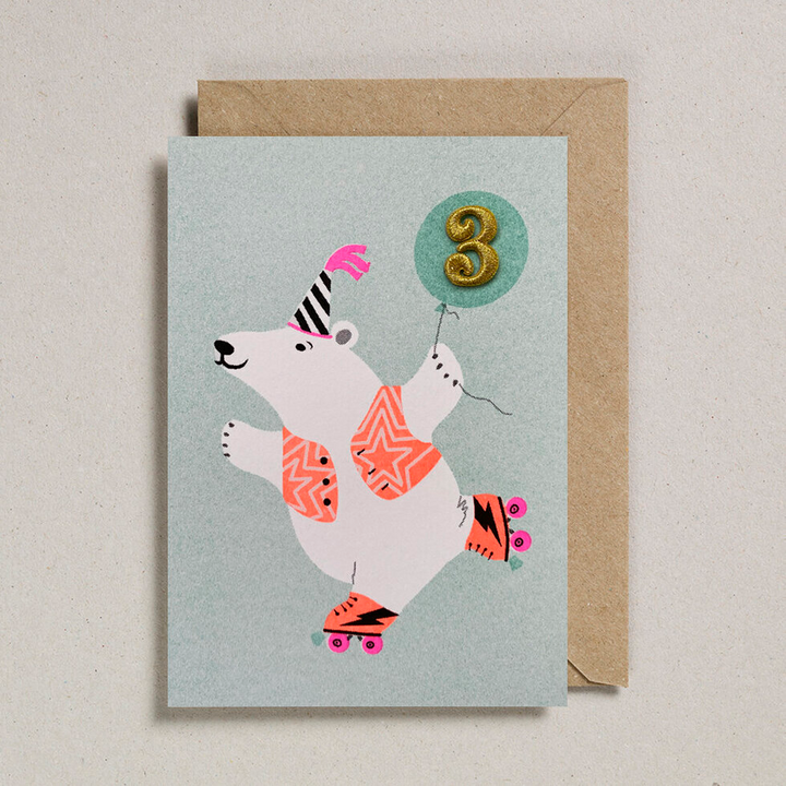 Polar Bear Confetti Pets Card - Age 3