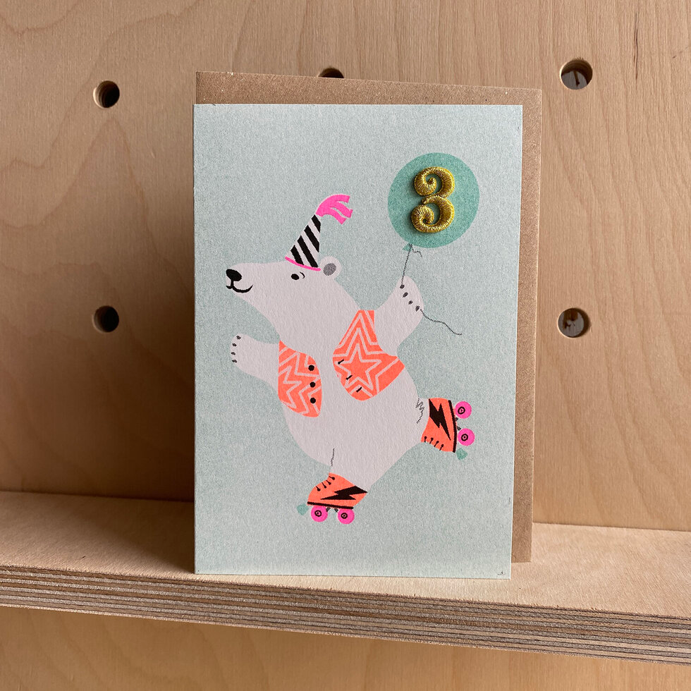 Polar Bear Confetti Pets Card - Age 3