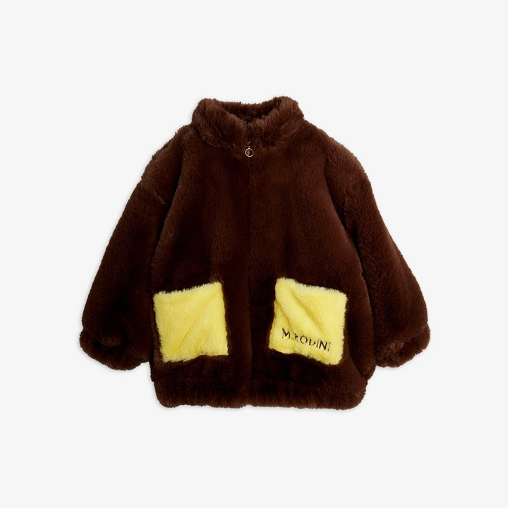 Faux Fur Jacket - Rabbit Ear Brown