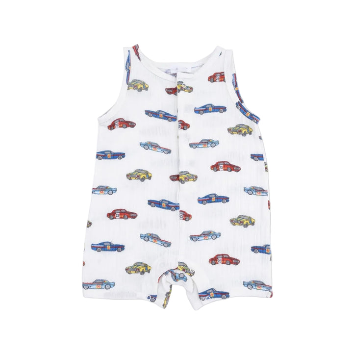 Race Car Sleeveless Shortie Romper