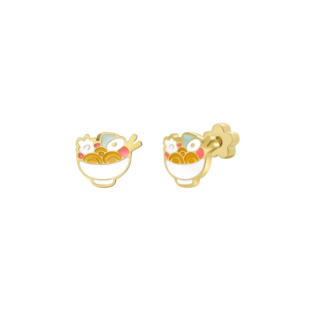 Ramen Enamel Earrings