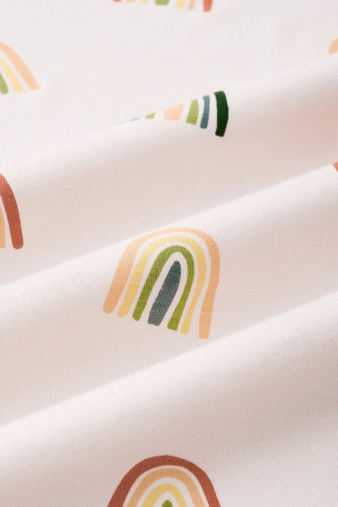 Retro Rainbow Zippered Footie