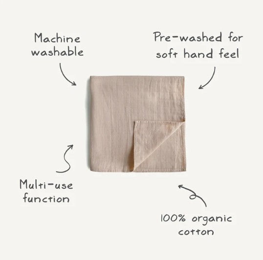 Organic Cotton Muslin Swaddle Blanket Retro Stripes