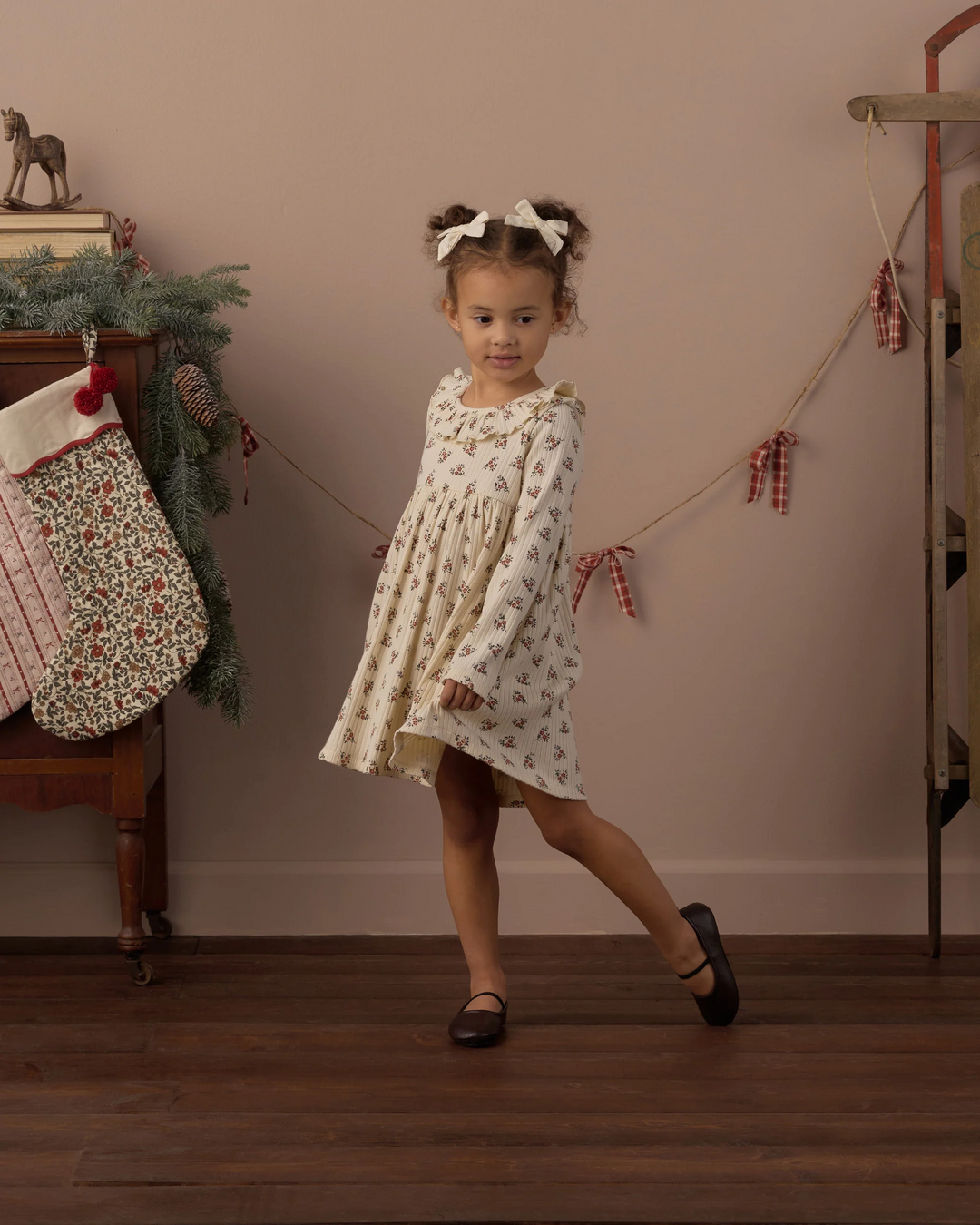 Ruffle Collar Dress - Ruby Bloom