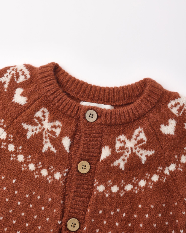 Fair Isle Romper - Ruby