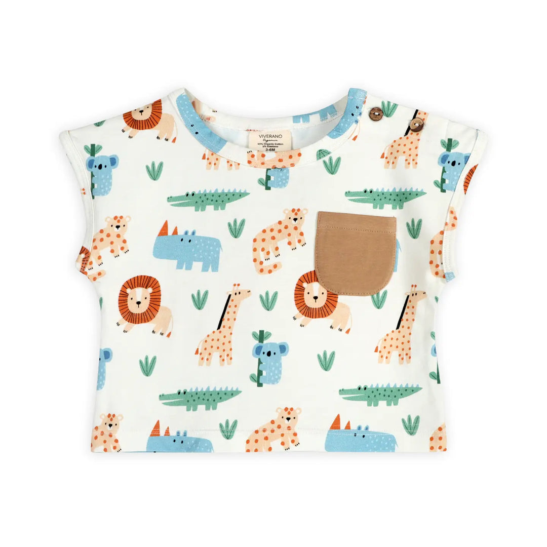 Safari Baby Tee and Shorts Set