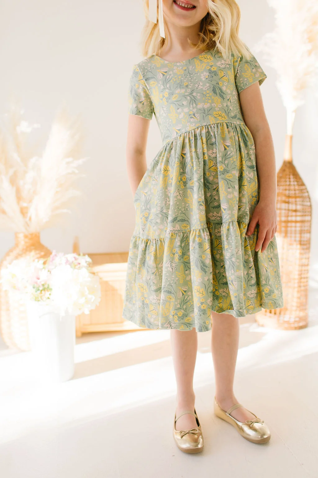Classic Ruffle Dress - Sunlit Sage