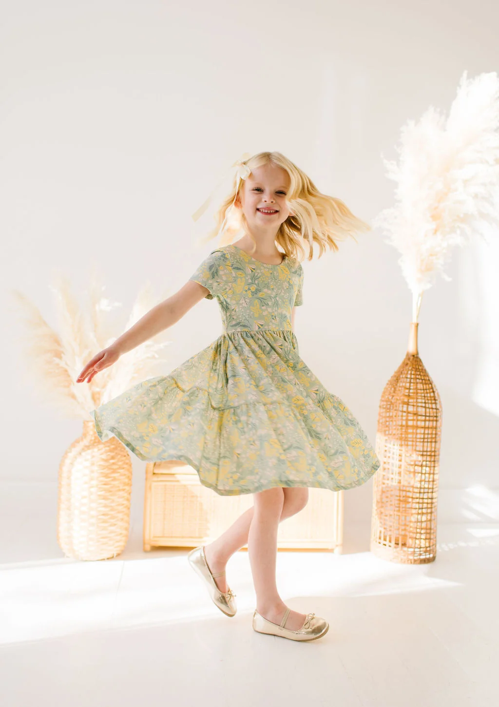 Classic Ruffle Dress - Sunlit Sage