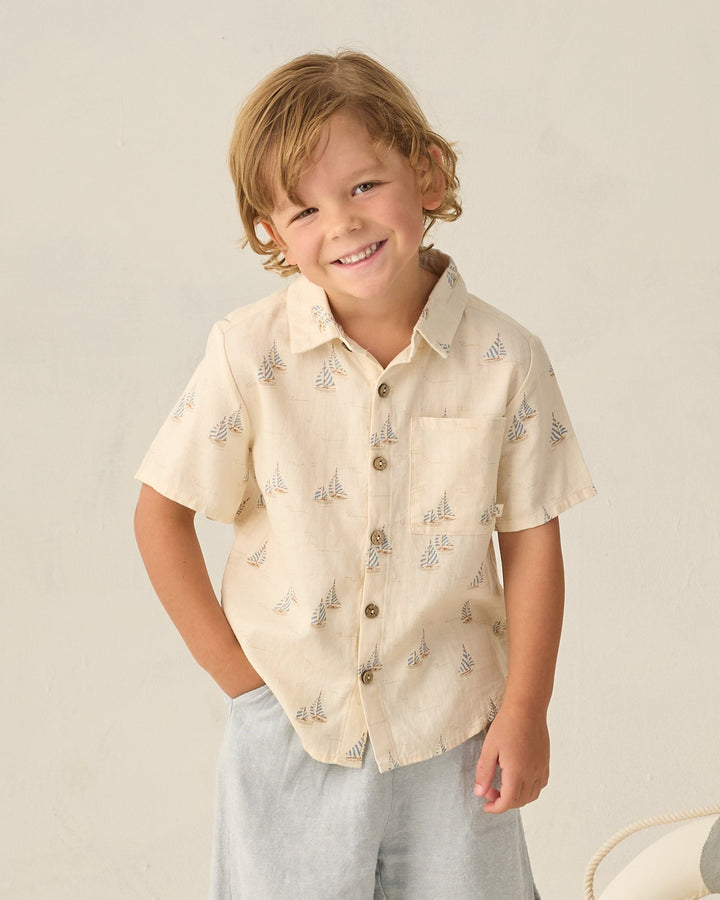 Natural Sail Collared S/S Shirt