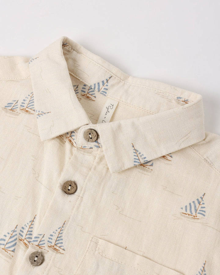 Natural Sail Collared S/S Shirt