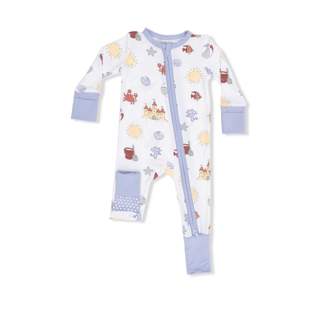 Blue Sunny Sandcastles Convertible Romper