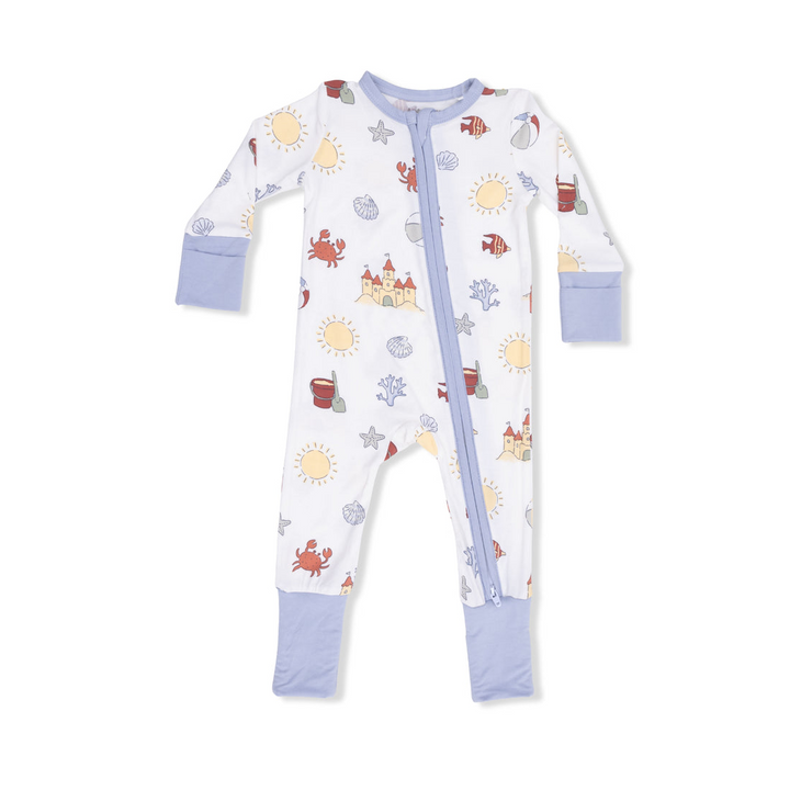 Blue Sunny Sandcastles Convertible Romper