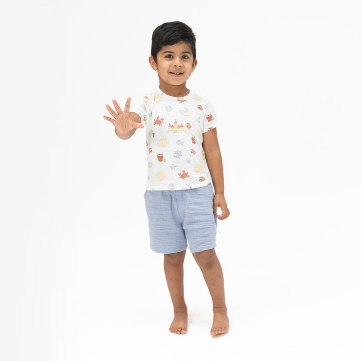 Tee w/ Casual Short - Sunny Sandcastles