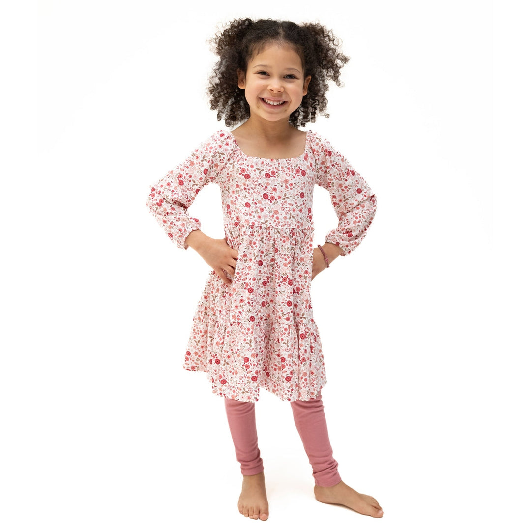 Cap Sleeve Dress and Leggings - Serene Floral