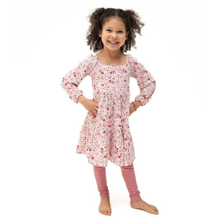 Cap Sleeve Dress and Leggings - Serene Floral