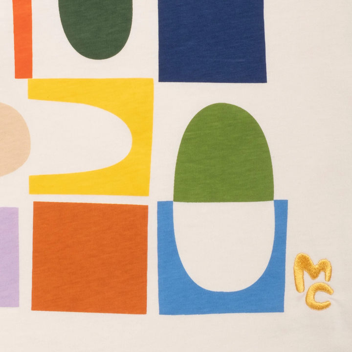 Long Sleeve Tee - Butter Cream Shapes